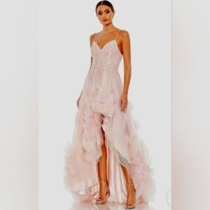 Brand New! Pink High Low Embillished Formal Gown Perfect For A Wedding Dress!